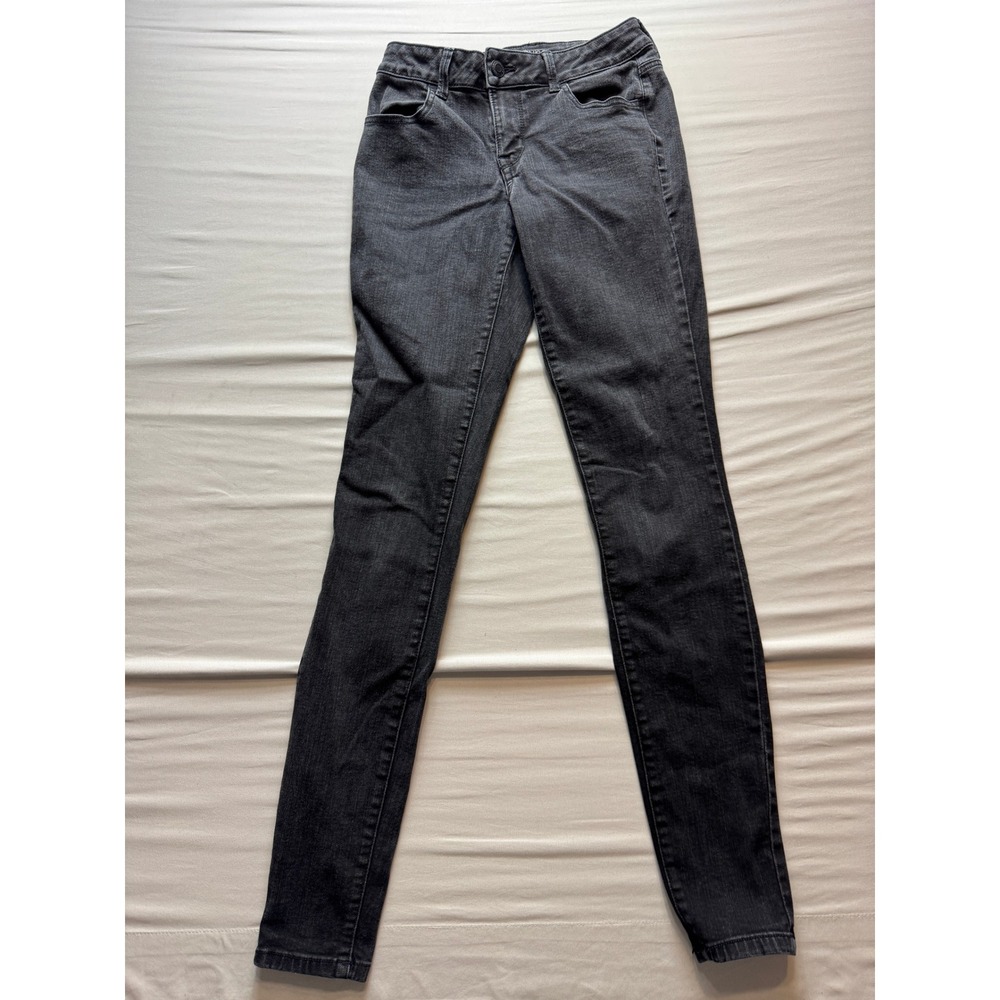 Maurices Womens Mid-Rise Skinny Jeans‎ Faded Black Extra Long Size S X-Long